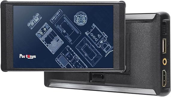 Portkeys PT6 Monitor 5.2 inch 3D LUT 4K HDMI Touch Screen 1920 * 1080 Live Streaming Monitor HDMI DSLR Camera Field Monitor with Peaking Frame, Wireframe Protection, Image Crop Function
