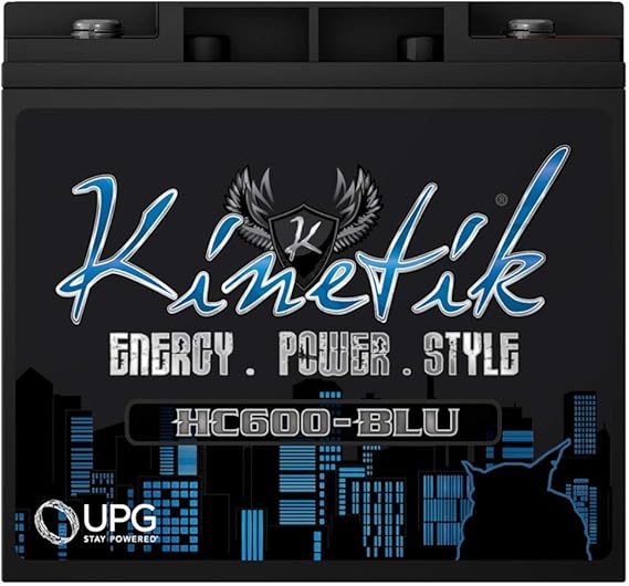 New Kinetik Hc600-blu 600w 12v Blu Series Agm Power Cell Car Battery