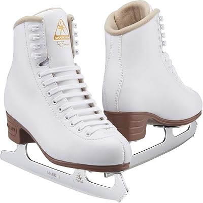Jackson Ultima Excel WomensGirls Figure Skate Bundle with Skate Guards