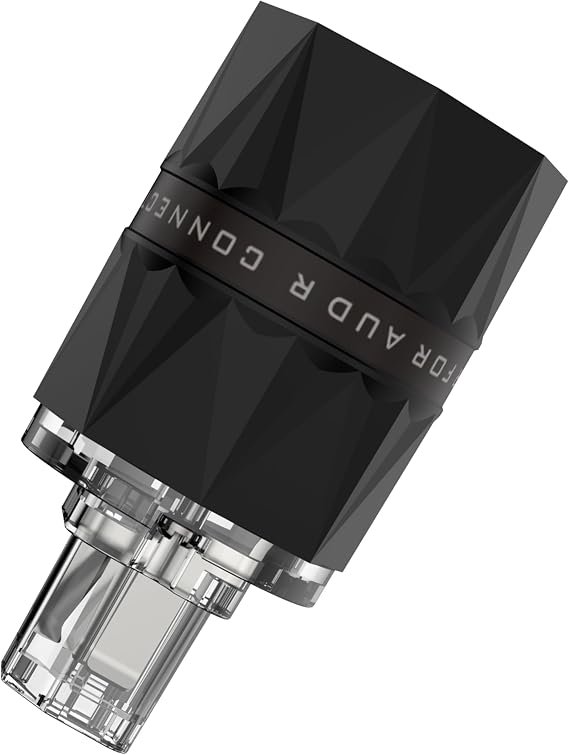 Viborg HiFi Power Plug, VF503R, Rhodium-Plated Copper Non-Magnetic, 15A/125V 10A/250V AC, Audio Mains Plug, Set Screws, Hi-End IEC C15 Power Connector for DIY Audiophile Power Cable