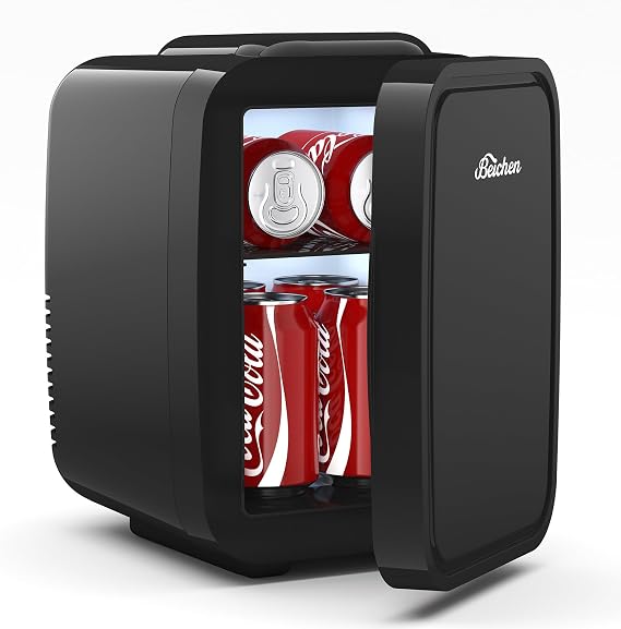 BEICHEN Mini Fridge 4 Liter/6 Can Portable Compact Refrigerator