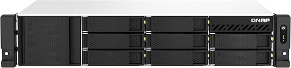 QNAP TS-864eU-RP-8G-US 8 Bay High-Speed Short Depth Rackmount Rackmount NAS with Dual-2.5GbE, Intel Celeron CPU, 8GB DDR4 Memory and 2.5GbE (2.5G/1G/100M) Network Connectivity (Diskless)