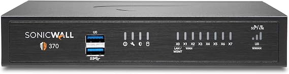 SonicWall TZ370 Gen7 Firewall | Advanced SMB Security Appliance with Multi-Gigabit (2.5/5 G) Interfaces, SD-WAN, and Real-Time Threat Defense (02-SSC-2825)