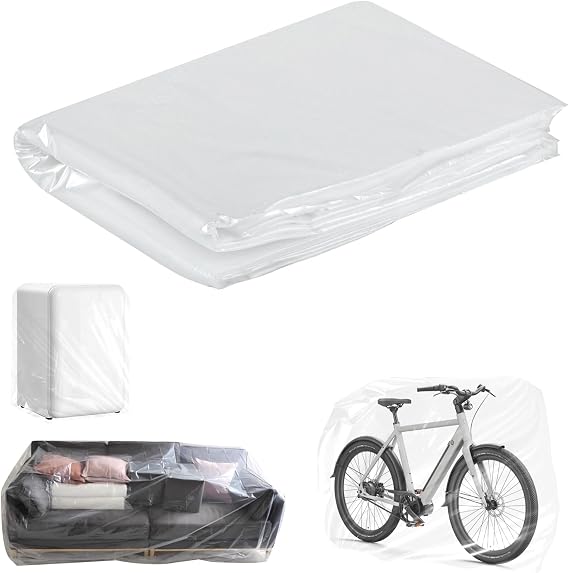 5 Pcs Extra Large Clear Plastic Storage Bags 150x150cm Clothes Furniture | Luggage Suitcase Quilts Chair Bike Big Plush Storage Bag Clear Large Plastic Bags