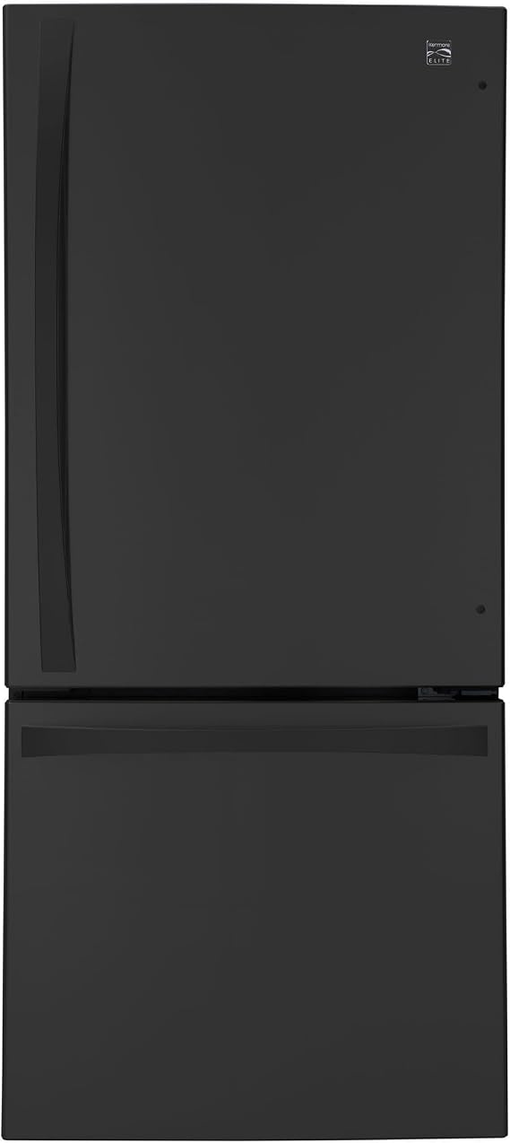 Kenmore Elite 79029 22.1 cu. ft. 2 Door Bottom-Freezer Refrigerator in Black, includes delivery and hookup