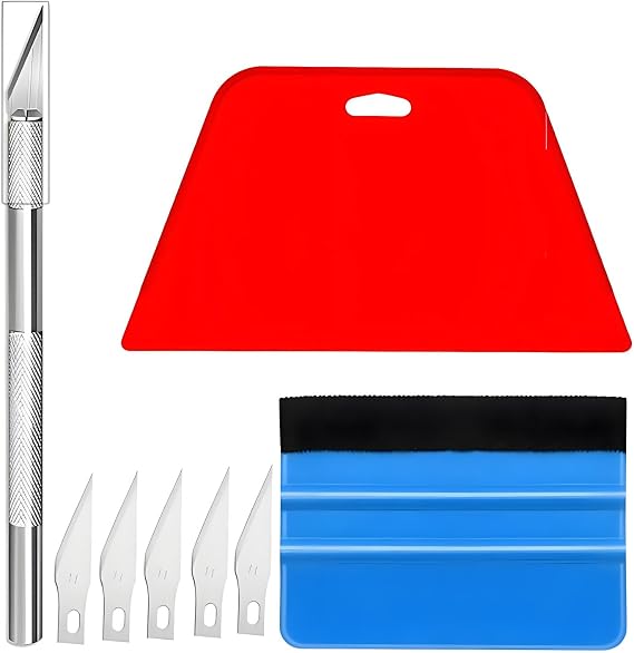 8pcs Vinyl Wrap Tools Kit, Wallpaper Smoothing Tool for Peel Stick Wallpaper, Vinyl Wrap Installation, Contact Paper Application, Perfect for Car Wrapping Home Decor