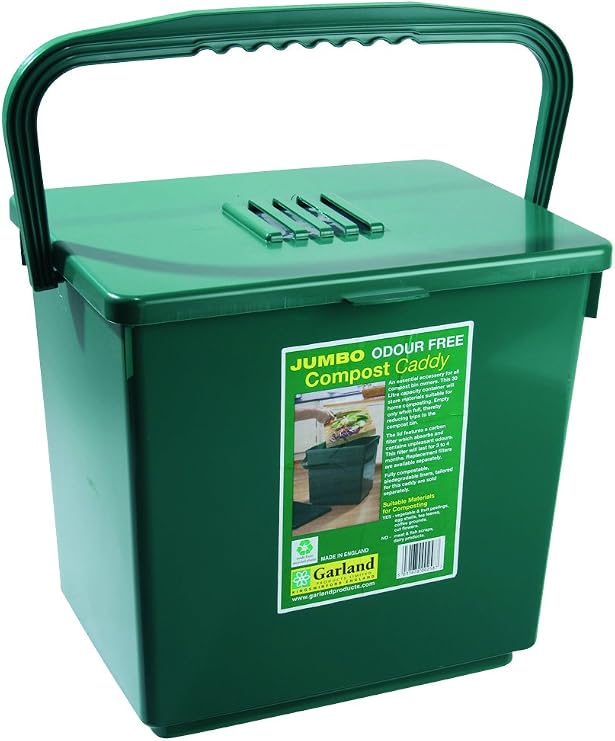 Tierra Garden GP113 Odor-Free Compost Caddy, Large Portable Compost Bin