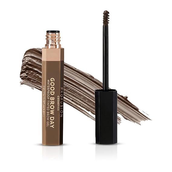 Profusion Cosmetics Good Brow Day Waterproof Tinted Eyebrow Gel, Raise Your Brow style With Long Lasting Gel, Achieve Stunning Looks, and Get Ultimate Solution for Flawless Eyebrows, Soft Brown