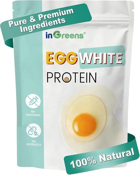 inGreens 10 Oz Dried Egg White Protein Powder | Versatile for Cooking & Baking, Long-Term Storage Ready Blend, Egg Whites, Gluten-Free & Non-GMO & Soy-Free