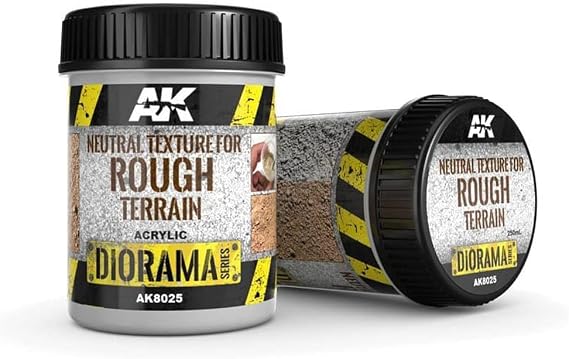 AK Interactive - Neutral Texture for Rought Terrain - 250 ml - Acrylic Diorama/Miniature Base Pasta - AK8025