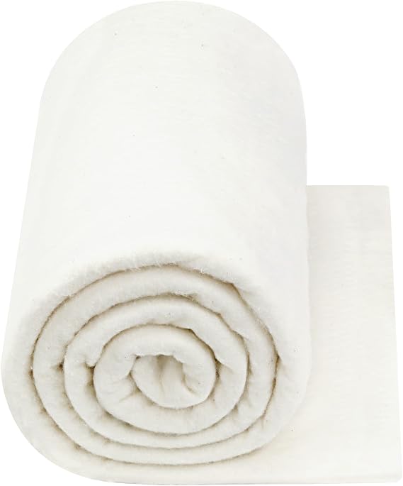 PLANTIONAL 79"x91" Natural Cotton Batting for Quilting, 200g/m2