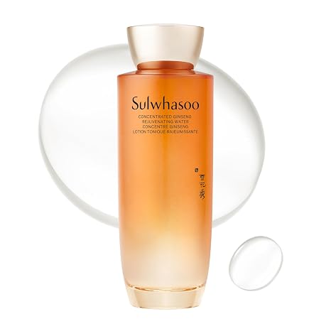 Sulwhasoo Concentrated Ginseng Rejuvenating Water | Korean Hydrating Face Toner | With Ginseng Extract | Improves Skin Texture & Radiance | Anti-Aging Toner for Dry, Normal & Mature Skin, 5.07 fl. oz.
