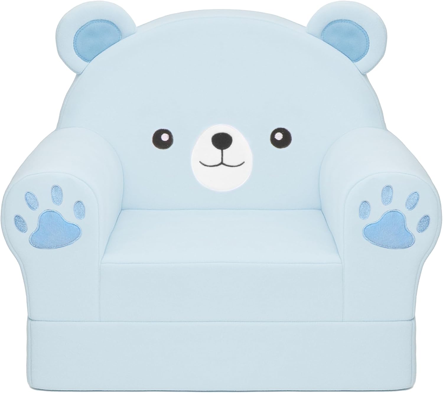 MONKISS Cute Toddler First Chair, Kids Armchairs, Mini Couch for Baby, Blue Bear, 1~2.5 Years Old