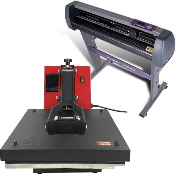 USCutter 28" Vinyl Cutter + 15" x 15" Digital Heat Press Machine Signs/T-Shirt Making