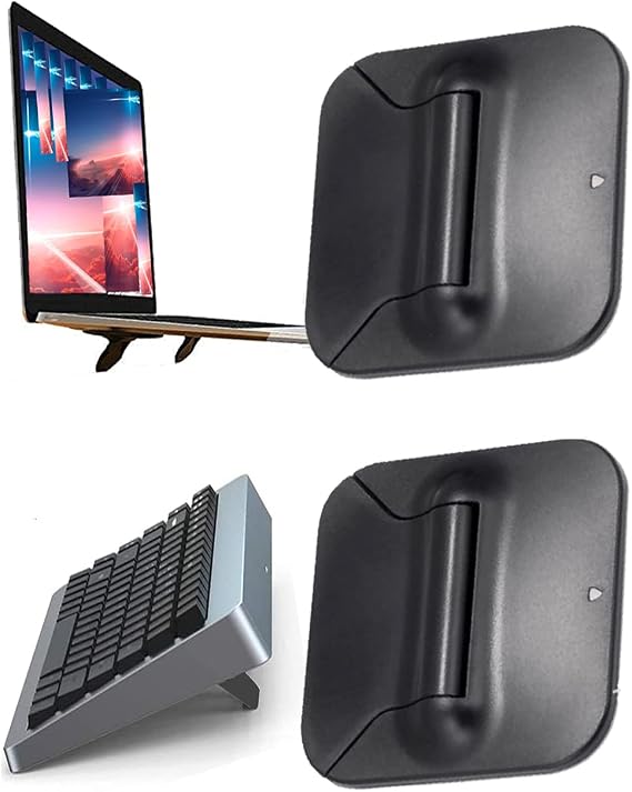 Generies Mini Laptop Stand, Ergonomic Foldable Portable Keyboard Riser, Invisible Cooling Laptop Holder for MacBook, Air, Pro, Lenovo, HP, More (2PCS)