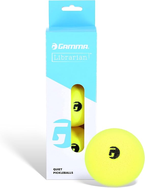 Gamma Librarian Foam Quiet Pickleball Balls Low-Noise Practice Balls with True Bounce on Any Surface Foam Pickleballs Available in 48 Box, 3 Pack, or 6 Pack
