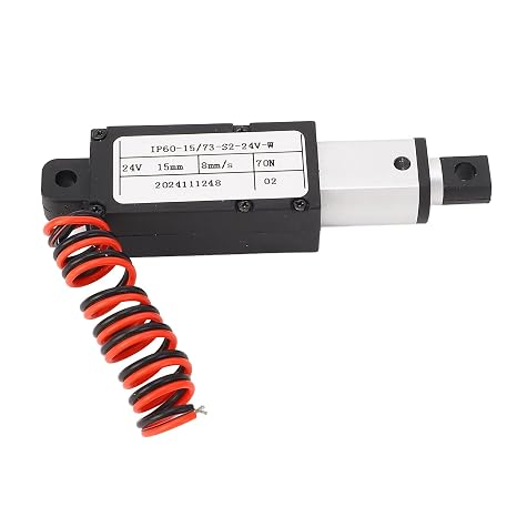 Mini Linear Actuator, Aluminum 24VDC 70N Thrust 8mm s Speed 15mm Stroke Linear Motion Actuator for Sofa Recliner Robot Home Automation Agricultural