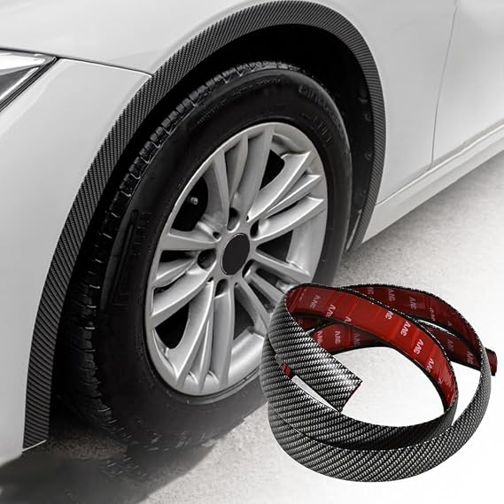 4 PCS Car Wheel Arch Trim for Piaggio APE 50, 1.5M x 3.5CM Wheel Fender Lip Mudguards Set, PVC Auto Wheel Tyre Eyebrow Expander Protector