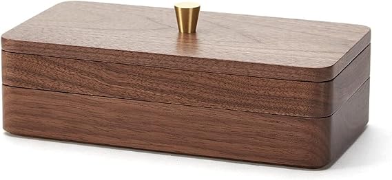 Jewelry Box Small Jewelry Box Necklace Ring Storage Wooden Jewelry Organizer Case Double Layer Travel Jewelry Organizer Box for Women Jewelry Organizer for Women small gift Stabilize