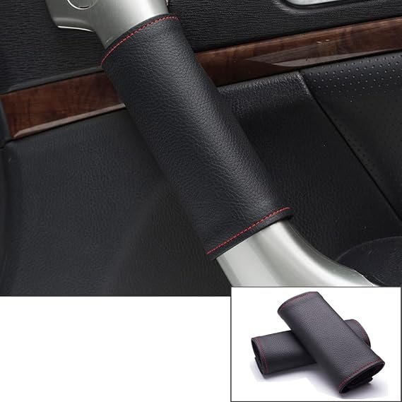 Car Grab Handle Cover,Soft Car Handle Protector,Car Grip Gloves,PU Leather Material,Interior Accessories for Most Cars,2Pcs