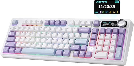 AJAZZ AK980 Wireless Mechanical Keyboard(Purple, Murad Switch)