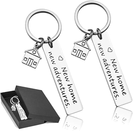 FurRain Our First Home Keychains New House Keychain New Home Keychain House Keyrings 2025 Housewarming Gift