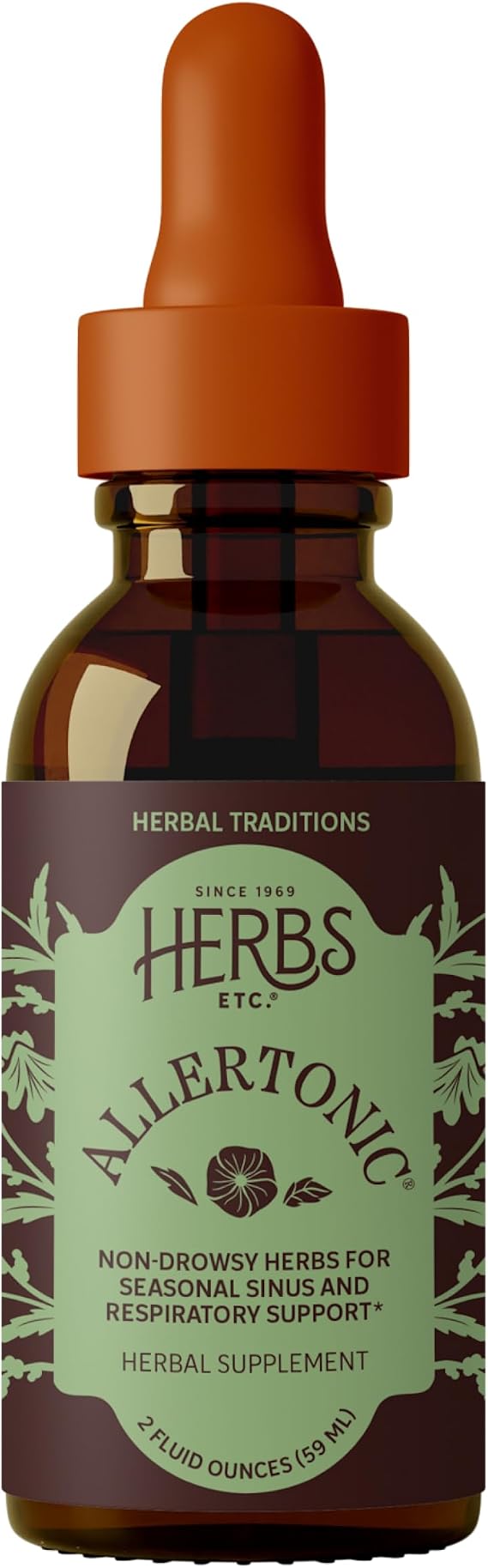 Herbs Etc. Allertonic Classic Liquid Extract, Vegan, 2 fl oz, 59 Servings