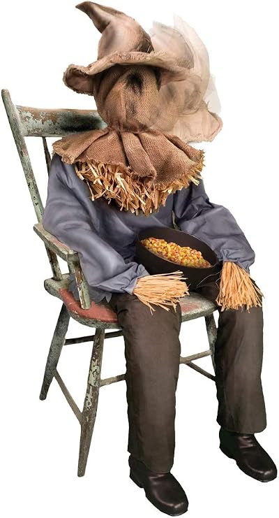 Sitting Scarecrow Animated Prop