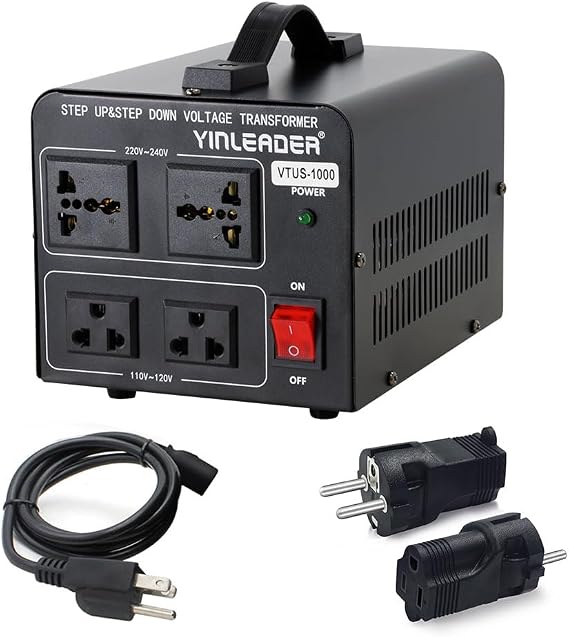 US to EU Travel Adapter,Yinleader 1000W Voltage Transformer Power Converter(220V to 110V, 110V to 220V)