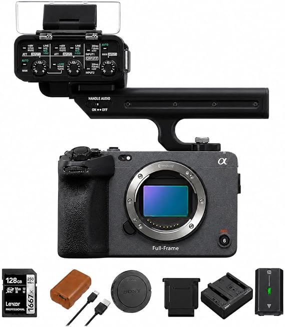 Sony FX3A Full-Frame Cinema Camera, 4K 120p, 10-Bit 4:2:2, 16-Bit RAW Output, 5-Axis Stabilization, 128GB SD Card, Extra Battery, Dual-Battery Charger,