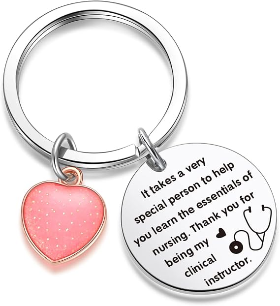 ZNOSVEI Clinical Instructor Gift Keychain - Nursing Gift Doctor Jewelry Clinical Nurse Teacher Jewelry Nurses Thank You Gifts - Dentist Keychain Nurse Preceptor Gifts