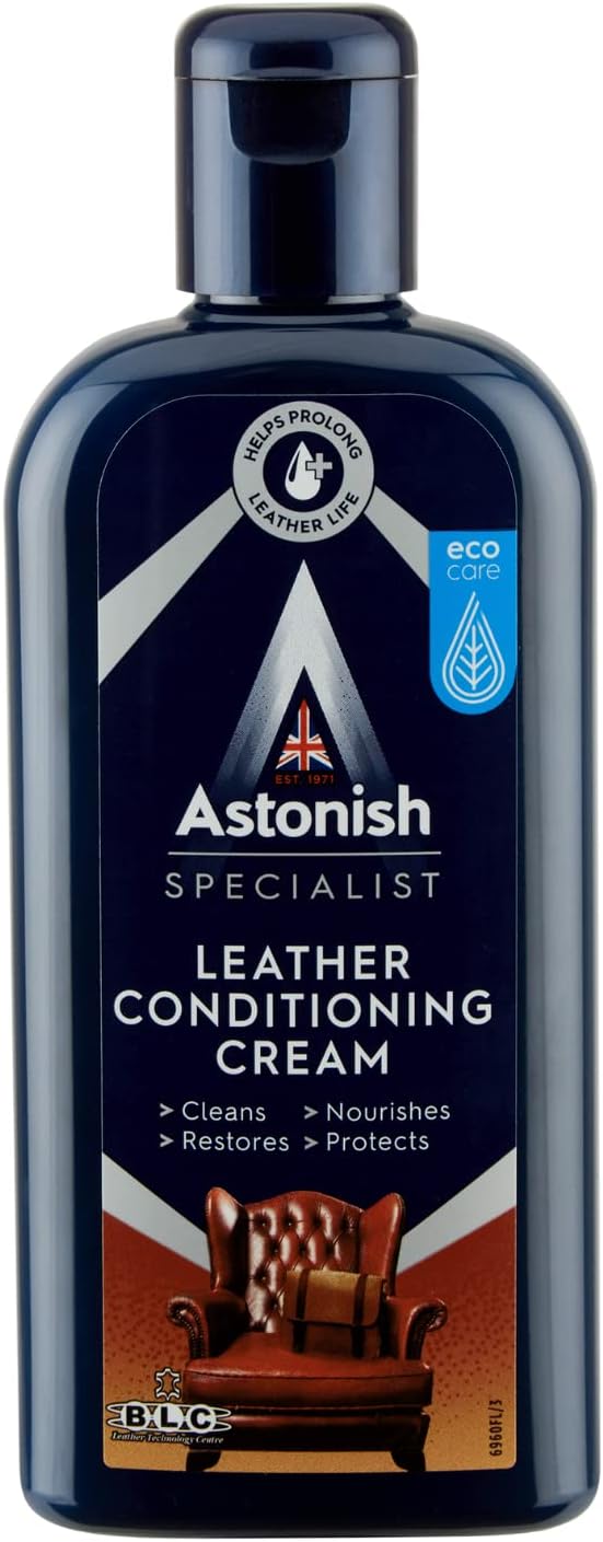 Astonish Leather Conditioner Cream, Cleaner Polish for Sofa Shoes 8.4oz