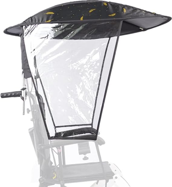 BaNbe Electric Wheelchair Umbrella Canopy Awning, Sun Shade Rain Cover, UV Resistant Protection, Wheelchair Canopy Umbrella Stand for Most Wheelchairs (Color : Winter, Size : with Handle), 20231228