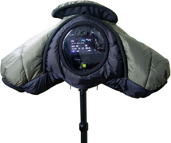 Camera Raincoat Cover Cold Protection Cover Snow and Soundproof Sleeve Jacket for Outdoor Shooting with Digital SLR Camera Lenses such as 24-70mm, 24-105mm, 15-85mm, 18-135mm, 55-205mm, 70
