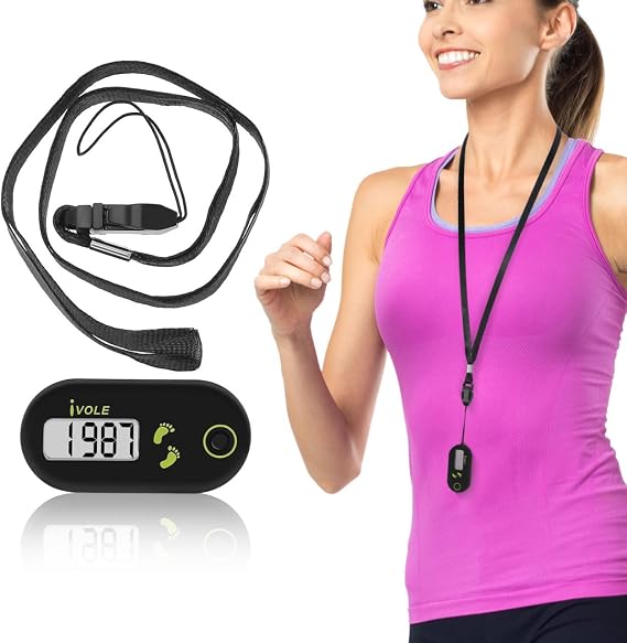 3D Pedometer, Simple Clip On Step Counter for Walking with Large Digital Display, No App, Accurate for Women Men Seniors Kids