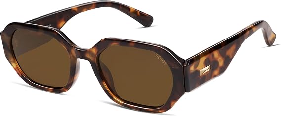 SOJOS Retro Polarized Sunglasses Rectangle For Women Men SJ2232