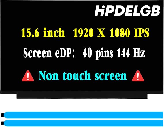 Replacement for Acer Nitro 5 AN515-54 AN515-55 AN515-57 AN515-58 N20C1 N22C1 737S 74TT 76DW 728C 73H1 LCD Screen Display 15.6" 144Hz 40PIN