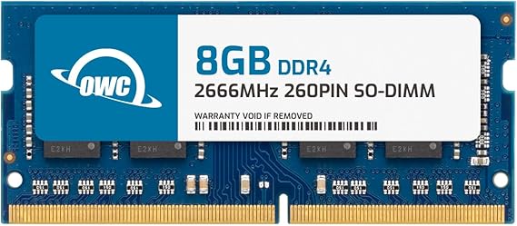 OWC 8GB PC21300 DDR4 2666MHz 260pin SO-DIMM Memory Ram Module Compatible with Mac mini 2018, iMac 2019 and up, and Compatible PCs (OWC2666DDR4S08G)
