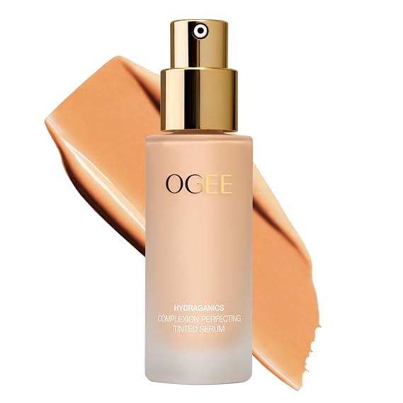 Ogee Complexion Perfecting Liquid Foundation - Linden 1.25N | Lightweight Tinted Moisturizer, Light Beige, Neutral Undertone, with Vitamin C & Jojoba Oil, Certified Organic & Made in USA