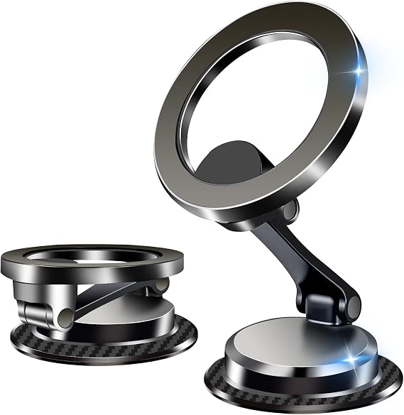 YAOKEEP for MagSafe Car Mount, Magnetic Car Phone Holde | 360 Adjustable Magnetic Phone Holder for Car Dashboard, Car Mount for iPhone 17 Pro/Air/Max 16 15 14 13 12 (Black)