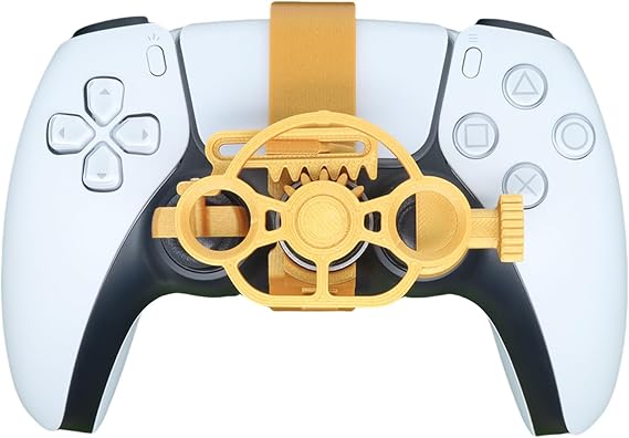 LICHIFIT Mini Steering Wheel for PS5 Racing Game Controller Driving Simulator 3D Printing Steering Wheel for PlayStation 5 Auxiliary Racing Wheel Accessories
