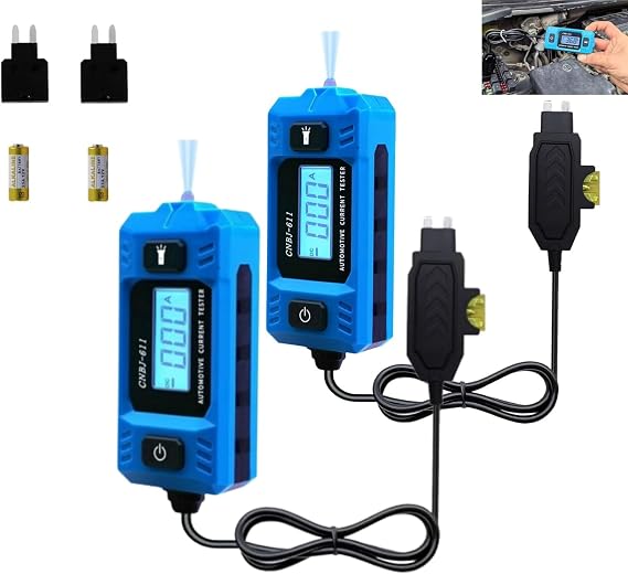 Automotive Circuit Fault Probe Tester, 2026 New Car Circuit Tester, Automotive Fuse Tester Max 48V, Automotive Circuit Testers Fault Test Tool, Car Power Testers, Blade Fuse (2pcs)