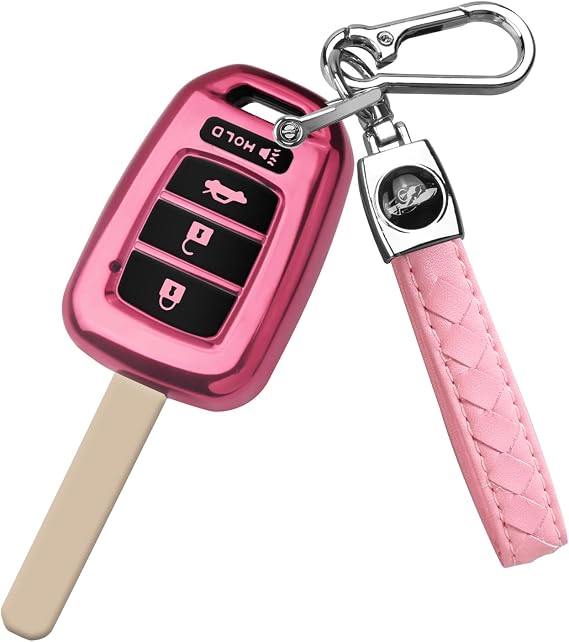 MILD EAST for Honda Key Fob Cover with Key Chain