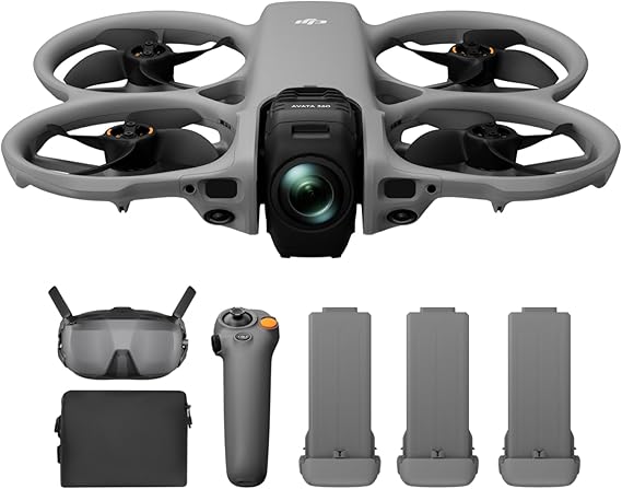 DJI Avata 360 Motion Fly More Combo, 8K 360 Camera Drone | 1-Inch-Equivalent 360 Imaging, 8K/60fps HDR, Goggles N3, RC Motion 3, Easy ACRO, Three Batteries, Propeller Guard