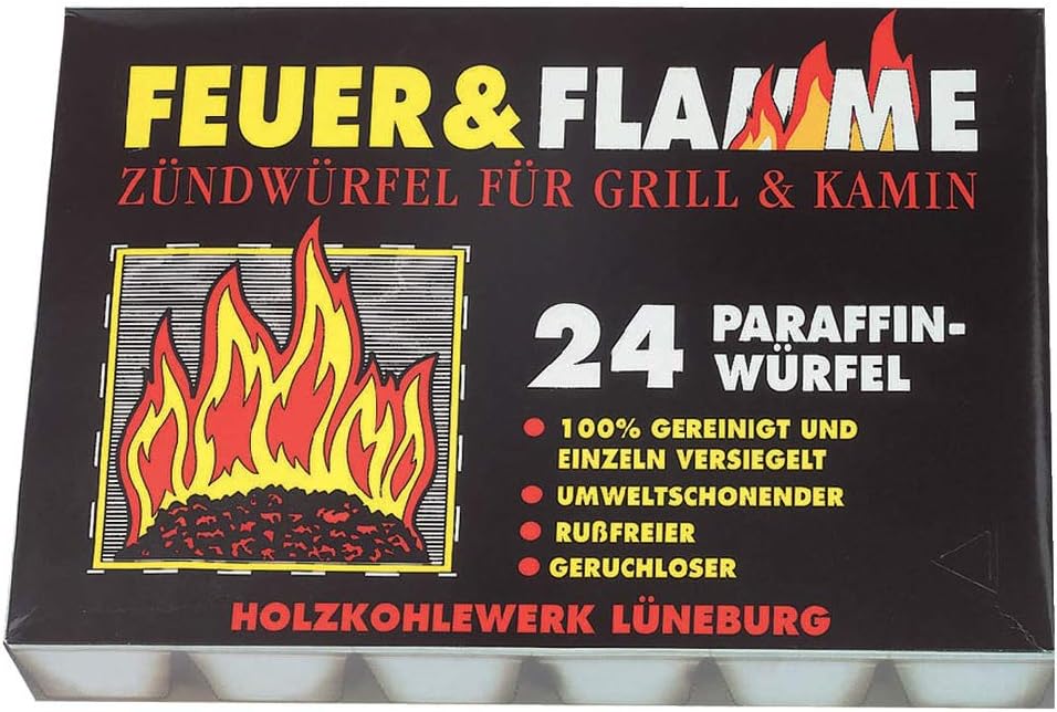 Feuer & Flamme Charcoal Igniter Ignition Cubes 24 Pieces