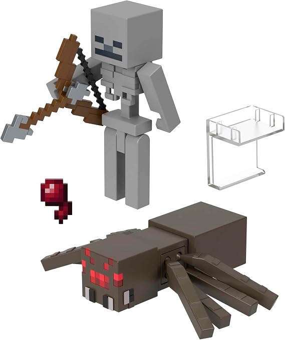 Minecraft Toys, 3.25-inch Action Figure 2-Packs, 2 Figures and 2 Accessories, Collectible Gifts for Kids, HLB29