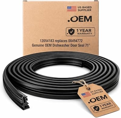 Upgraded 12054183 replaces 00494772 Genuine OEM Dishwasher Door Seal 71 Length fits for Bosch, Thermador, Gaggenau Replaces US-Based Supplier