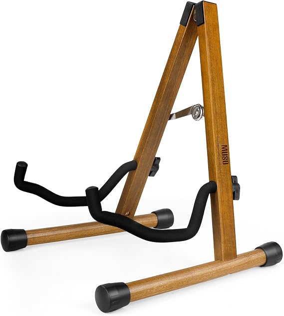 Guitar StandAcoustic Guitar StandWood Classical Electric Guitar StandFoldable Bass Guitar StandGuitar Accessories also fit BassViolinUkulele (Akazie)