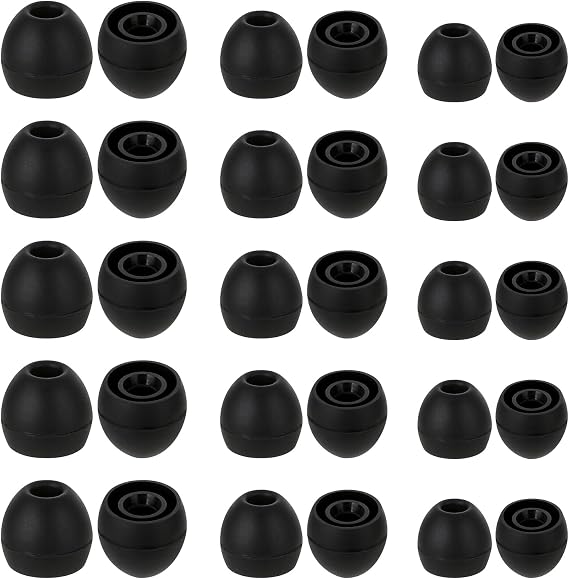 Hariendny 15 Pairs Silicone Ear Bud Replacement Pieces Earbuds Ear Tips Replacement Ear Bud Covers S/M/L Sizes Ear Gels Soft Earphones Earbuds Black Ear Cushion Ear Bud Tips Replacement Kit