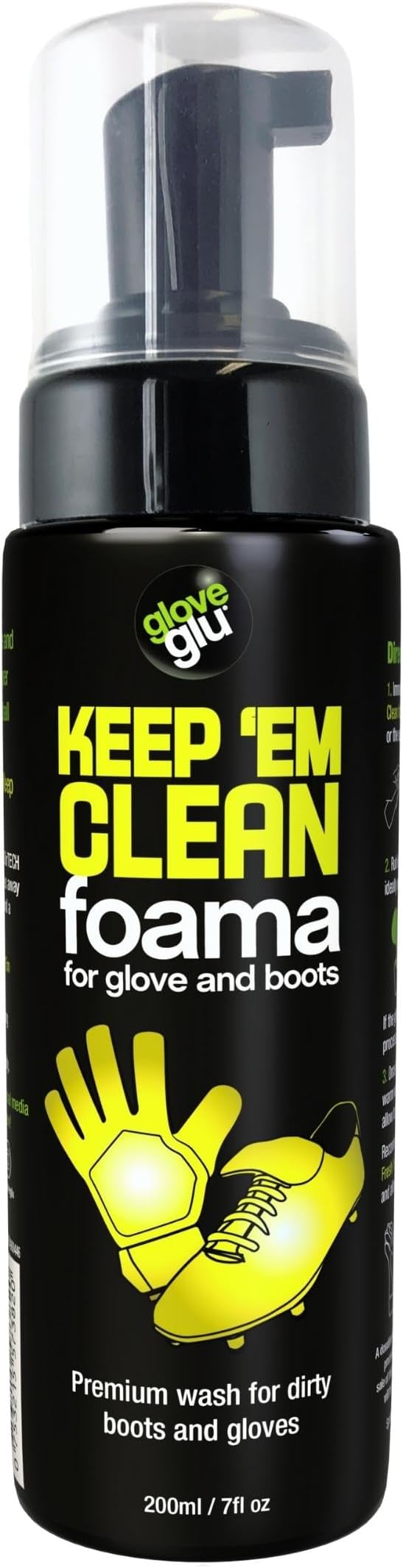 Glove Glu Keep 'Em Clean Foama for Goalkeeper Gloves and Football Boots, 6.76 floz
